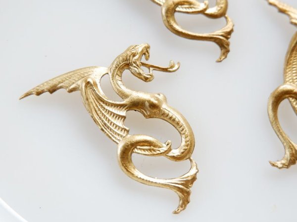 画像2: ヴィンテージUSA製　スタンピング　ドラゴン　1個 (2)