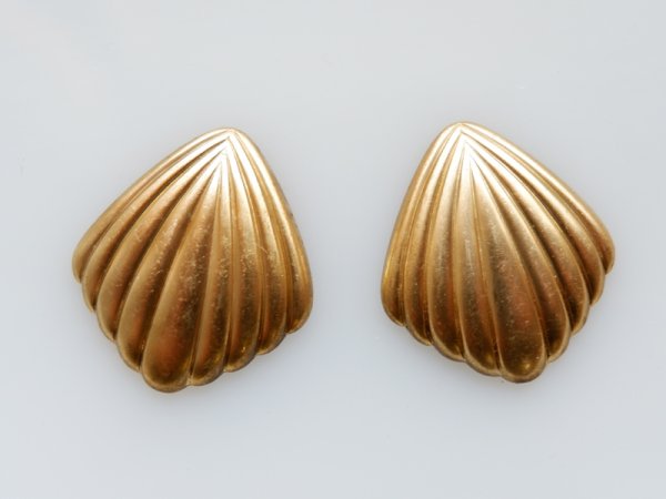 画像3: USA真鍮製 　シェル風スタンピング　2個 (3)