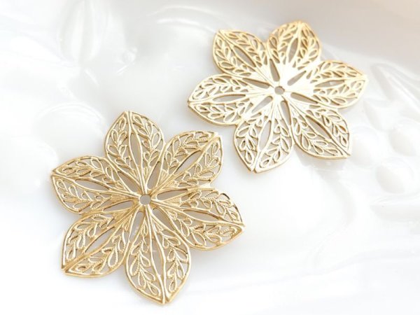 画像3: USA真鍮製　ミリアムハスケルと同じフィリグリー　大き目【Ｇ-1】　1枚 (3)