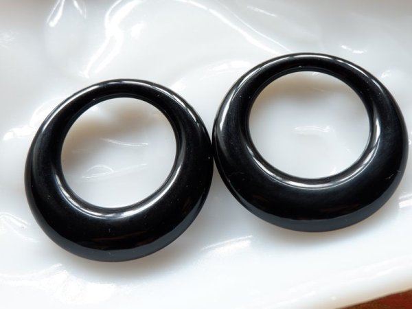 画像3: ジャパンヴィンテージ　【アクリルドロップ・ラウンドブラック】2個 (3)