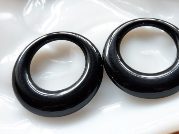 画像2: ジャパンヴィンテージ　【アクリルドロップ・ラウンドブラック】2個 (2)