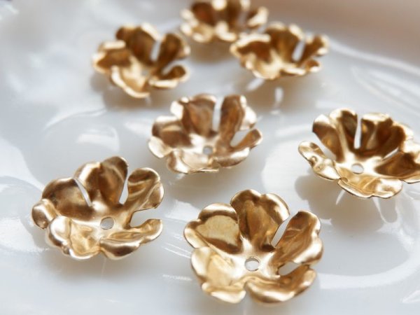 画像2: USA真鍮製スタッカブル・フラワーパーツ【中-K】2個 (2)