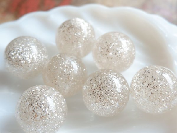 画像6: ドイツヴィンテージ　ルーサイトビーズ【ヒュージグリッター　22ミリ】1個 (6)