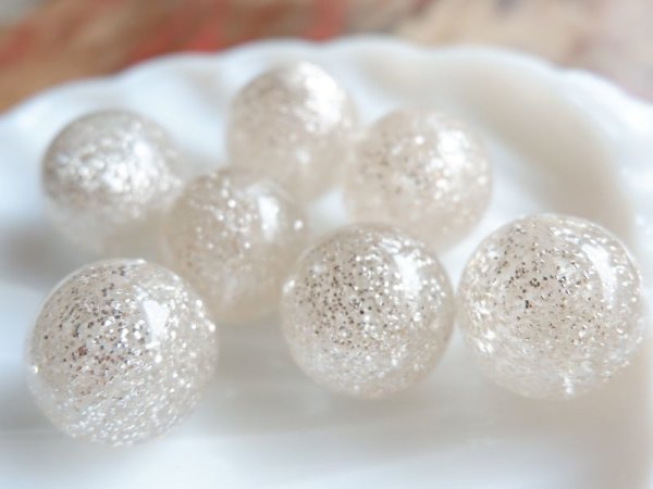 画像5: ドイツヴィンテージ　ルーサイトビーズ【ヒュージグリッター　22ミリ】1個 (5)