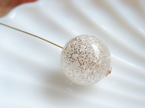 画像4: ドイツヴィンテージ　ルーサイトビーズ【ヒュージグリッター　22ミリ】1個 (4)