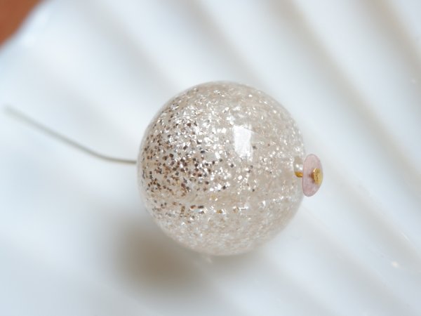 画像3: ドイツヴィンテージ　ルーサイトビーズ【ヒュージグリッター　22ミリ】1個 (3)