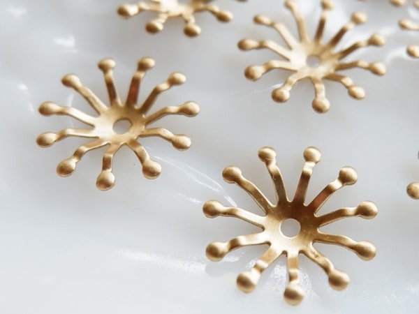 画像2: USA真鍮製　スタッカブルフラワーパーツ　【オープン・ツブツブ】2個 (2)