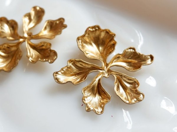 画像3: USA真鍮製 フローラルスタンピング【ミリアムハスケルも使用していたフラワー 大サイズ】1個  (3)