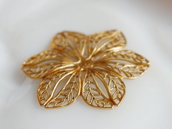 画像2: USA真鍮製　ミリアムハスケルと同じフィリグリー【A-2】少し立体　1枚 (2)