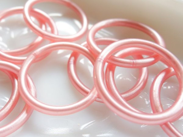 画像4: ヴィンテージ　ルーサイト系リング【ピンクパール　大　37ミリ】2個 (4)