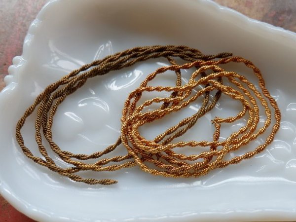 画像4: ヴィンテージ真鍮チェーン【ネジレチェーン】　1メートル　　　 (4)