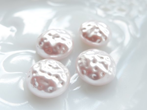 画像3: ジャパンヴィンテージ ガラス芯バロックパールカボション【ピンク・18ミリ前後】2個 (3)