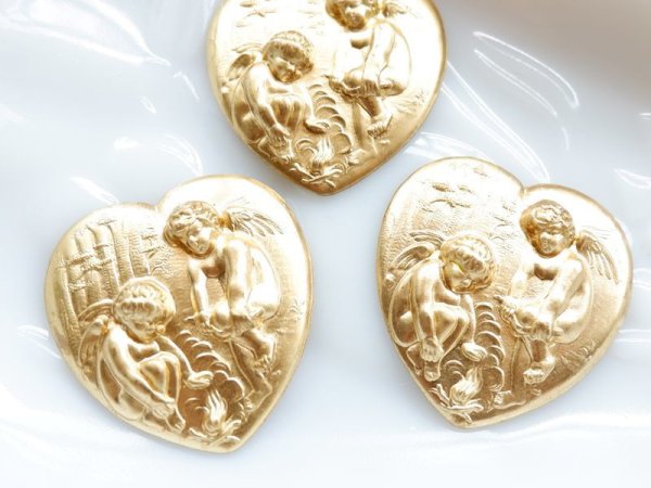 画像3: USA真鍮製　焚火（たきび）をする天使　1個 (3)