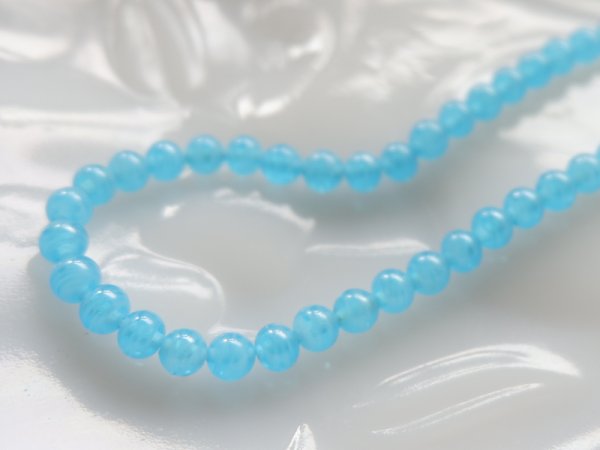 画像5: チェリーブランド　ジャパンヴィンテージのガラスビーズ【渦巻きアクアマリン4ｍｍ】100粒 (5)