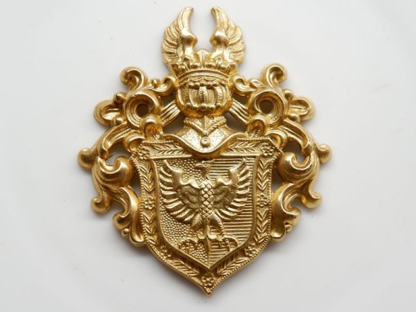 画像2: 注）ヴィンテージ真鍮製　イーグル特大エンブレム70×60ミリ　1個 (2)