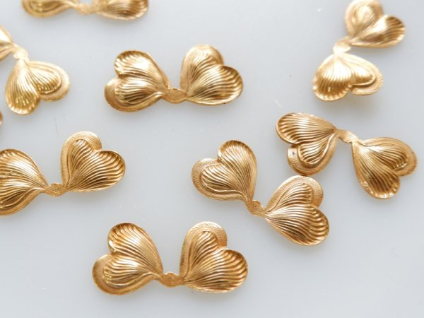 画像2: ミリアムハスケル　ロシアンゴールド　ハーフ・クローバー　 2個　ハスケルパーツ (2)