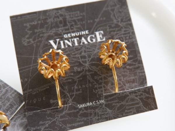 画像3: ミリアムハスケル【フラワー・フィリグリー・イヤリングベース　マットゴールド】1ペア (3)