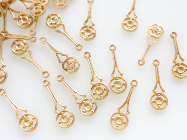 画像3: ミリアムハスケル　マットゴールド【ミニドロップ】2個　ハスケルパーツ (3)