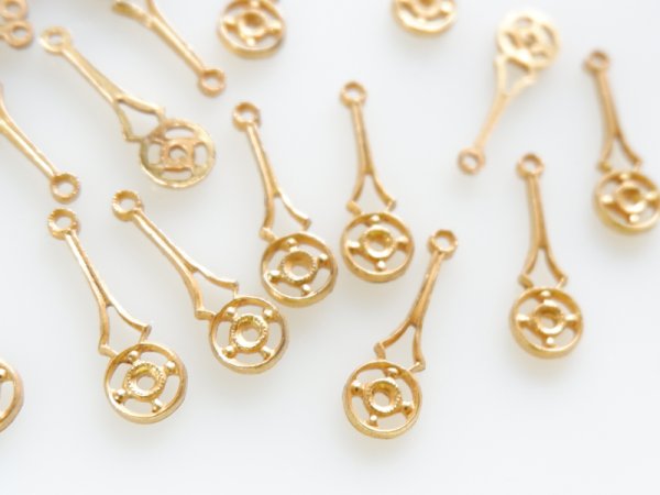 画像2: ミリアムハスケル　マットゴールド【ミニドロップ】2個　ハスケルパーツ (2)