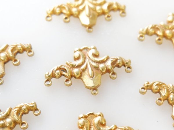 画像3: ミリアムハスケル　ロシアンゴールド　5つのカンのついたパーツ　2個 (3)