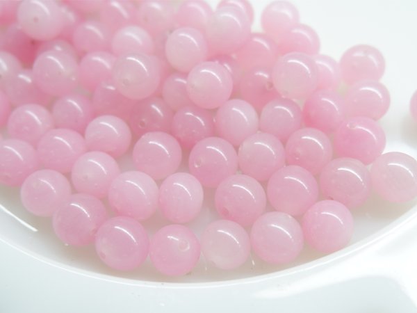 画像3: ジャパンヴィンテージ　ガラスビーズ【ピンク10ミリ　A色】50粒　　 (3)