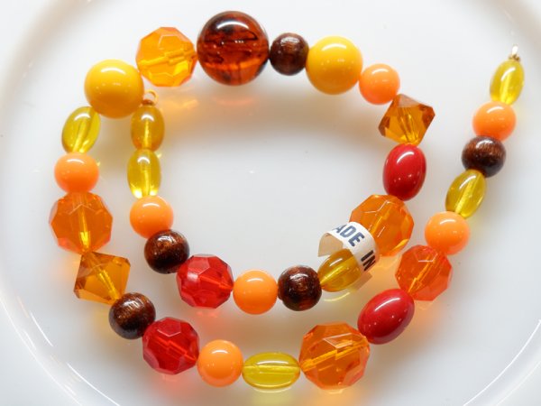 画像4: ジャパンヴィンテージ　リメイク用ネックレス用【オレンジ】 (4)