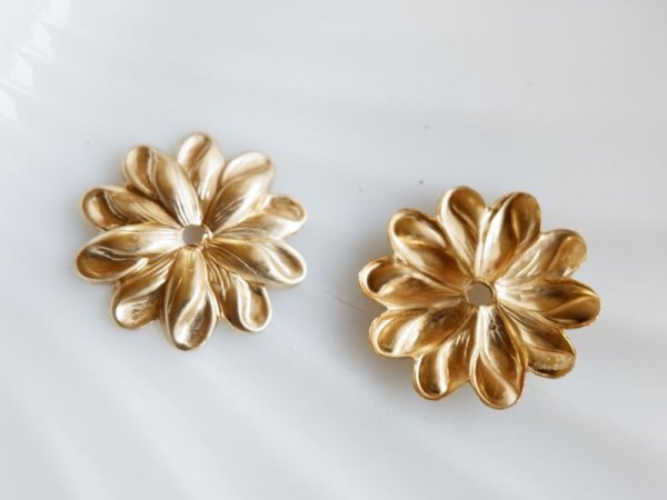 画像3: USA真鍮製　スタッカブルフラワーパーツ　【平大26ミリ】2個 (3)