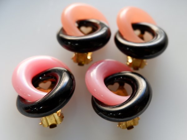 画像3: ドイツヴィンテージ　ネジレイヤリング・マットカラー2ペアセット【set S】　 (3)