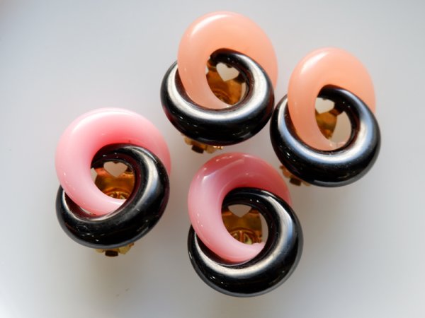 画像2: ドイツヴィンテージ　ネジレイヤリング・マットカラー2ペアセット【set S】　 (2)