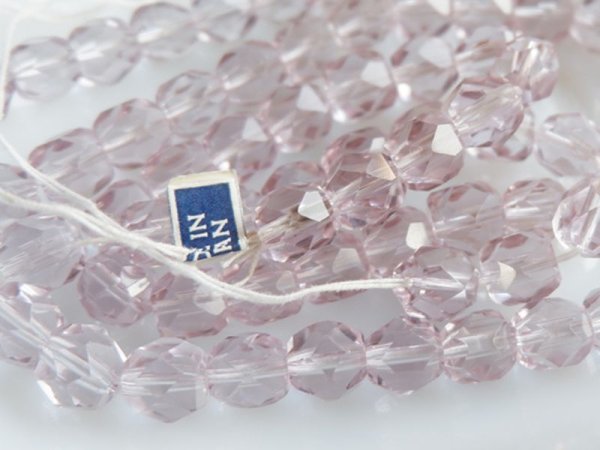 画像3: ジャパンヴィンテージ・ティンカット・クリスタルガラスビーズ【ファセットラウンド・アレキサンドライト色8-9ミリ】　約50粒　 (3)
