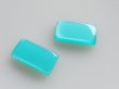 画像1: ヴィンテージルーサイト系カボション・サーモセット【レクタングル24×12mm ブライトグリーン】 2個 (1)