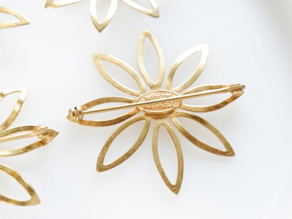 画像3: ミリアムハスケル　デッドストック　ブローチ・フラワー【0706-2H】1式 (3)