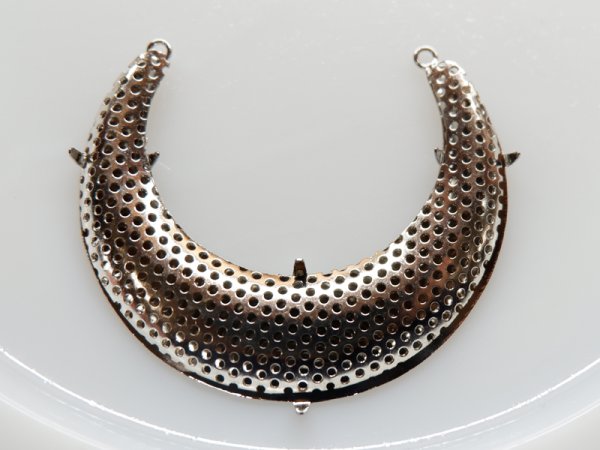 画像4: ジャパンヴィンテージ　シャワー台ペンダントトップ【ラージムーン・シルバー】1セット (4)