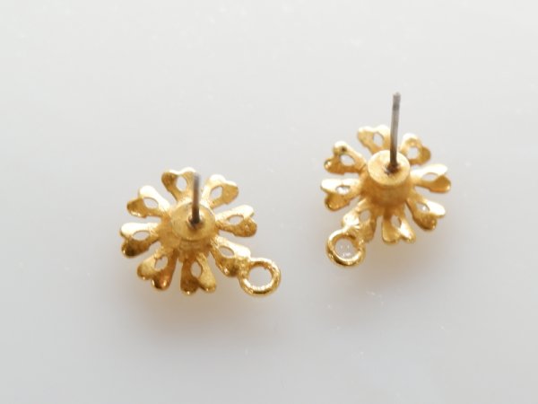画像3: ミリアムハスケルデッドストック【フラワー・ピアス金具】1ペア　　ハスケルパーツ (3)