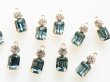 画像1: ヴィンテージスワロフスキー　ラインストーンチャーム【ダブル　インディアンサファイア】8×6　2個 (1)