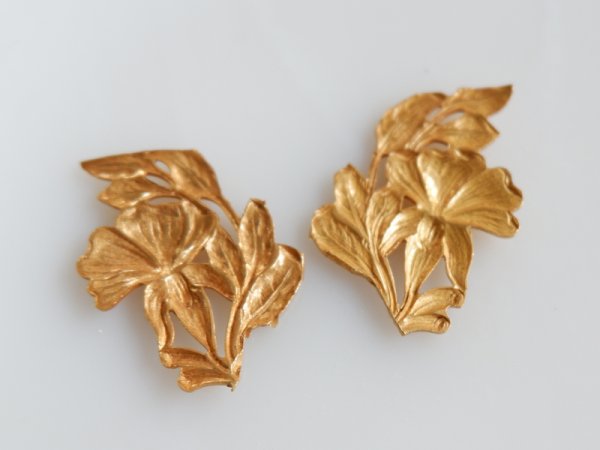 画像4: ミリアムハスケル　ロシアンゴールド　フラワースタンピング　左右セット (4)