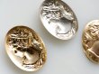 画像2: ジャパンヴィンテージ　金属製カメオ　25×18ミリ※　1個　 (2)
