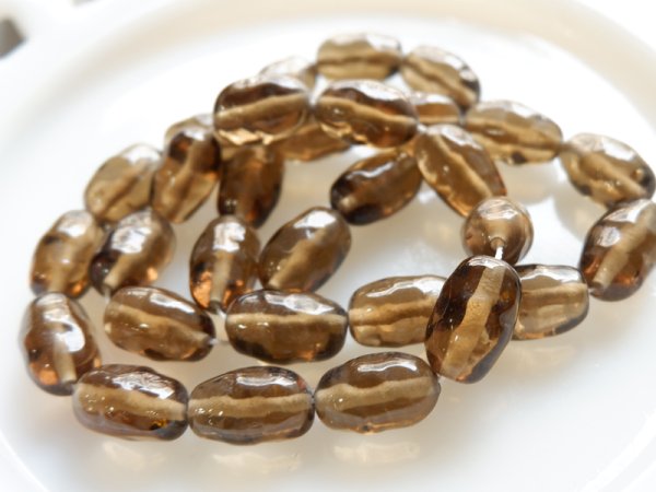 画像3: ジャパンヴィンテージ・ガラスビーズ【チャコールブラウン・バロック　ラージサイズ】19ミリ前後　30粒 (3)