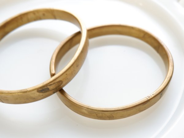 画像4: ヴィンテージUSA真鍮製　オーバル・バングル【開閉式】1個 (4)