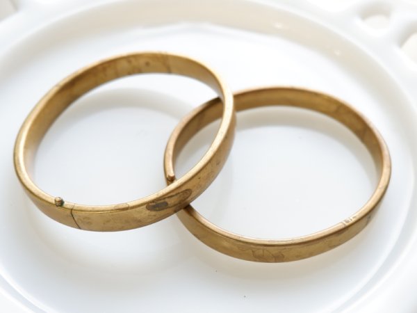 画像3: ヴィンテージUSA真鍮製　オーバル・バングル【開閉式】1個 (3)