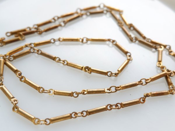 画像2: ヴィンテージ　USA真鍮チェーン・ブレスレット　66センチ　【1104F】 (2)