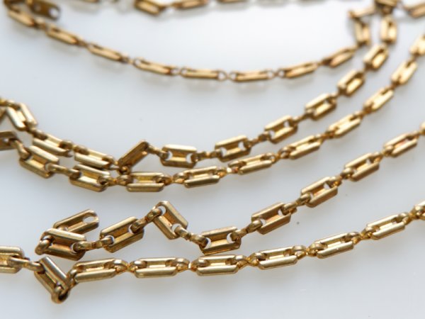 画像2: ヴィンテージ　USA真鍮チェーン・合計80センチ　【1104C】 (2)