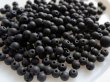 画像2: ジャパンヴィンテージのプラスチック製ビーズ【マットブラック　6ミリ】50個 (2)