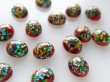画像4: チェリーブランド・ジャパンヴィンテージ 　ガラスカボション　レッドベース。マルチ 12×10mm　2個 (4)