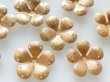 画像1: ミリアムハスケル　デッドストック【ロシアンゴールド色・テクスチャーフラワー】【0706】2個 (1)