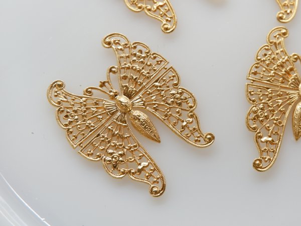 画像3: ミリアムハスケル　デッドストック　バタフライ・フィリグリー【スモール】1個 (3)