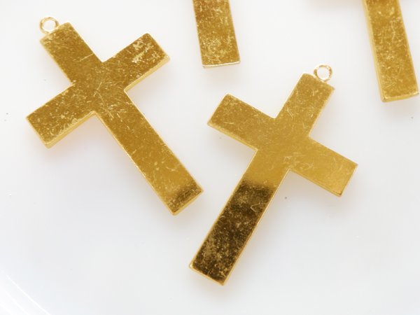 画像1: ミリアムハスケル・デッドストック【サイン無し】　十字架　クロス・ペンダントトップ　１個 (1)