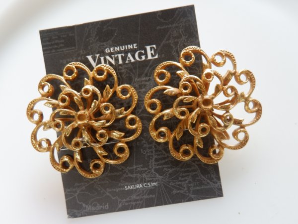 画像3: ミリアムハスケルデッドストック【マットゴールド・イヤリング　ラージ】1ペア (3)