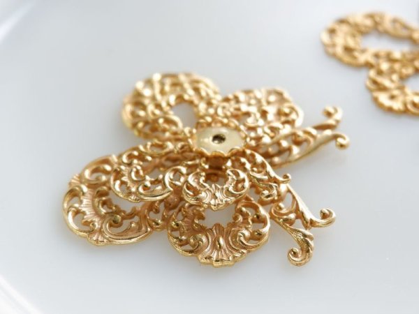 画像5: ミリアムハスケル　マットゴールド【デコレーション・リボンフィリグリーセット】46ミリ　1個　　0328 (5)