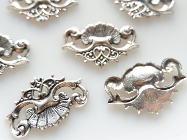 画像2: ミリアムハスケル　銀古美色【デコレーションパーツ】1個　ハスケルパーツ (2)